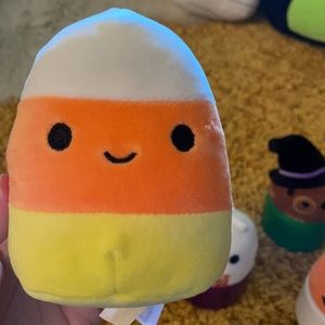 Squishmallow Halloween mystery capsule candy corn
